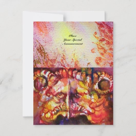 EXCALIBUR 3, hell rot, rosa lila Einladung (Rückseite)