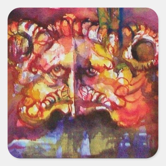 EXCALIBUR Arthurian Legends Wasserfarbe Quadratischer Aufkleber (Vorderseite)