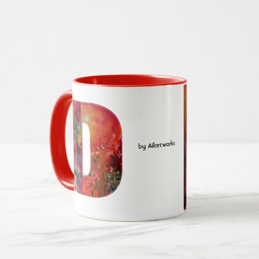 EXCALIBUR D SCHREIBEN / FANTASY MONOGRAMM TASSE (Vorderseite Links)