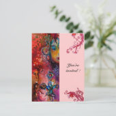 EXCALIBUR, hell rosa Einladung (Stehend Vorderseite)