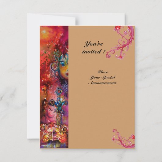 EXCALIBUR, hell rosa Einladung (Rückseite)