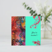 EXCALIBUR, hell rot, blau Einladung (Stehend Vorderseite)