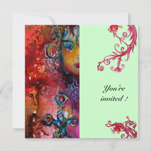 EXCALIBUR, hell rot, blau Einladung (Vorderseite)