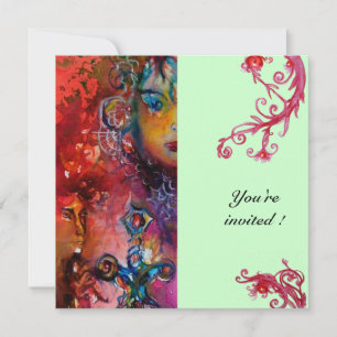 EXCALIBUR, hell rot, blau Einladung