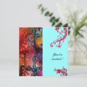 EXCALIBUR, hell rot, blau Einladung (Stehend Vorderseite)