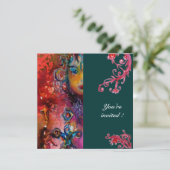 EXCALIBUR, hell rot, blau Einladung (Stehend Vorderseite)