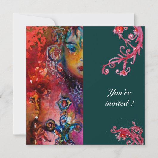 EXCALIBUR, hell rot, blau Einladung (Vorderseite)