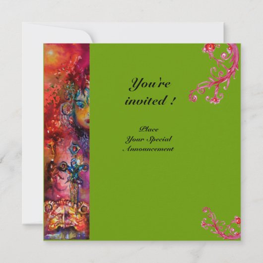 EXCALIBUR, hell rot, grau Einladung (Rückseite)