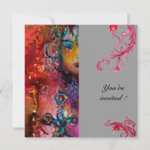 EXCALIBUR, hell rot, grau Einladung