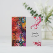 EXCALIBUR, hell rot, grau Einladung (Stehend Vorderseite)