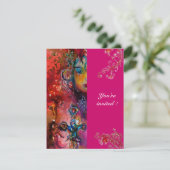 EXCALIBUR, hell rot, lila Einladung (Stehend Vorderseite)