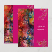 EXCALIBUR, hell rot, lila Einladung (Vorne/Hinten)