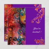 EXCALIBUR, hell rot, lila Einladung (Vorne/Hinten)