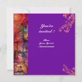 EXCALIBUR, hell rot, lila Einladung (Rückseite)