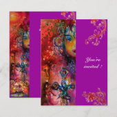 EXCALIBUR, hell rot, lila Einladung (Vorne/Hinten)