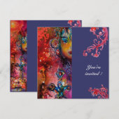 EXCALIBUR, hell rot, lila Einladung (Vorne/Hinten)