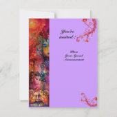 EXCALIBUR, hell rot, lila Einladung (Rückseite)