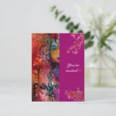 EXCALIBUR, hell rot, lila Einladung (Stehend Vorderseite)