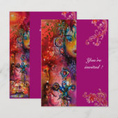 EXCALIBUR, hell rot, lila Einladung (Vorne/Hinten)