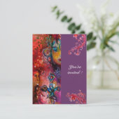 EXCALIBUR, hell rot, lila Einladung (Stehend Vorderseite)