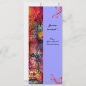 EXCALIBUR, hell rot, rosa blau Einladung (Rückseite)