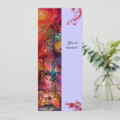 EXCALIBUR, hell rot, rosa blau Einladung (Stehend Vorderseite)