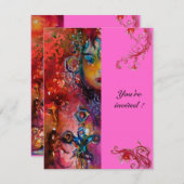 EXCALIBUR, hell rot, rosa Einladung (Vorne/Hinten)