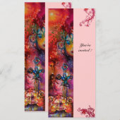 EXCALIBUR, hell rot, rosa Einladung (Vorne/Hinten)