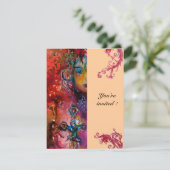 EXCALIBUR, hell rot, rosa Einladung (Stehend Vorderseite)