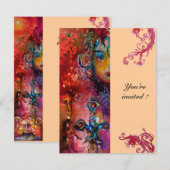 EXCALIBUR, hell rot, rosa Einladung (Vorne/Hinten)