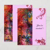 EXCALIBUR, hell rot, rosa Einladung (Vorne/Hinten)