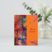 EXCALIBUR, hell rot, rosa Einladung (Stehend Vorderseite)