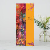 EXCALIBUR, hell rot, rosa gelb Einladung (Stehend Vorderseite)