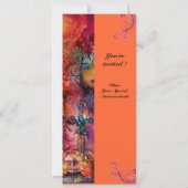 EXCALIBUR, hell rot, rosa gelb Einladung (Rückseite)