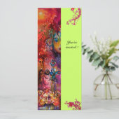 EXCALIBUR, hell rot, rosa grün Einladung (Stehend Vorderseite)