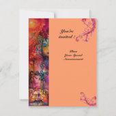 EXCALIBUR, hell rot, rosa orange Einladung (Rückseite)