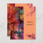 EXCALIBUR, hell rot, rosa orange Einladung (Vorne/Hinten)