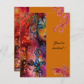 EXCALIBUR, hell rot, rosa orange Einladung (Vorne/Hinten)