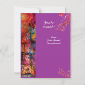 EXCALIBUR, hell rot, rosa violett Einladung (Rückseite)