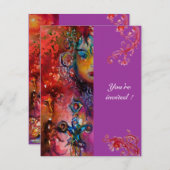 EXCALIBUR, hell rot, rosa violett Einladung (Vorne/Hinten)