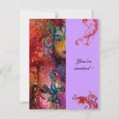 EXCALIBUR, hell rot, rosa violett Einladung (Vorderseite)