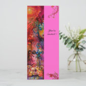 EXCALIBUR, hell rot, rosa violett Einladung (Stehend Vorderseite)