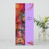 EXCALIBUR, hell rot, rosa violett Einladung (Stehend Vorderseite)