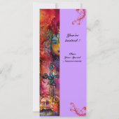 EXCALIBUR, hell rot, rosa violett Einladung (Rückseite)