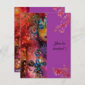 EXCALIBUR, hell rot, rosa violett Einladung (Vorne/Hinten)