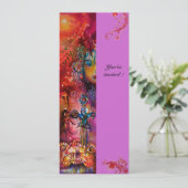 EXCALIBUR, hell rot, rosa violett Einladung (Stehend Vorderseite)
