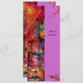 EXCALIBUR, hell rot, rosa violett Einladung (Vorne/Hinten)