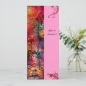 EXCALIBUR, hell rot, rosa violett Einladung (Stehend Vorderseite)