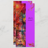 EXCALIBUR, hell rot, rosa violett Einladung (Vorne/Hinten)