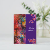 EXCALIBUR, hell rot, rosa violett Einladung (Stehend Vorderseite)